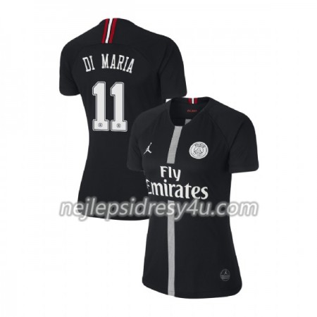 Fotbalový Dres Paris Saint-Germain Di Maria 11 Jodan Černá Dámské Alternativní 2018/19